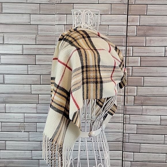 Frass tartan plaid "cashmink" scarf  One Size - Picture 7 of 8